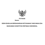 Putusan Mahkamah Konstitusi Nomor 70/PUU-XX/2022 Tanggal 20 Desember 2022